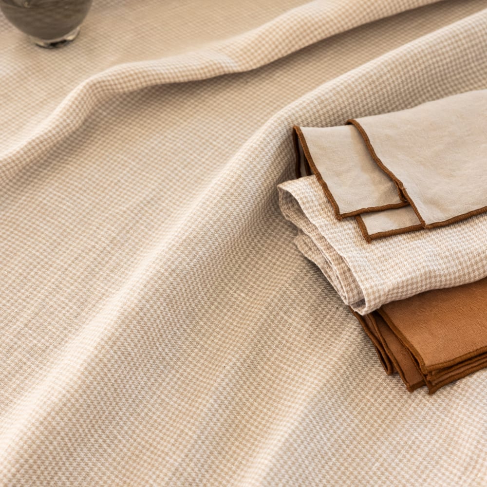nappe en lin lavé pied