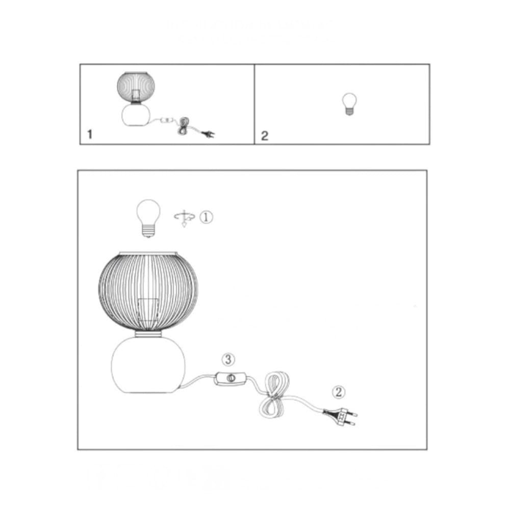 Lampe à poser en verre façon léopard — vue 4