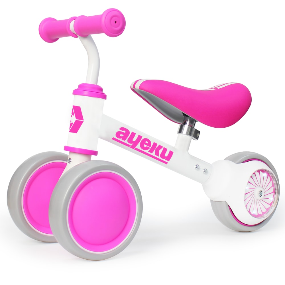 Vélo d’équilibre LED lumineuse 1–3 ans, 36cm, Rose
