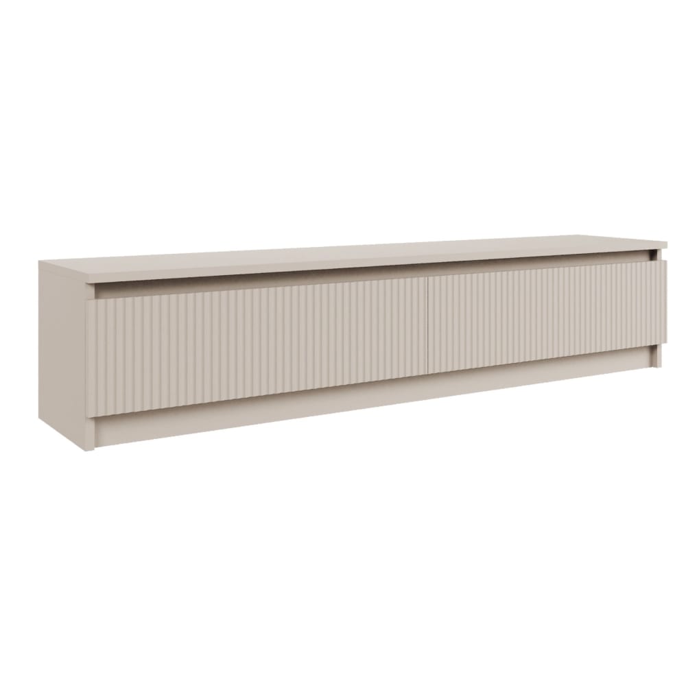 Meuble tv à 2 portes avec façade rainurée, gris cachemire, 139 cm Meuble tv à 2 portes avec façade rainurée, gris cachemire, 139 cm