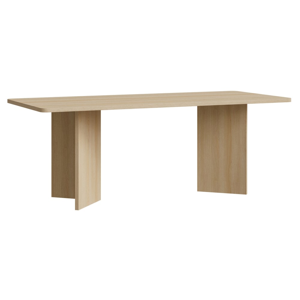 Table à manger rectangulaire 204x90 cm, finition chêne
