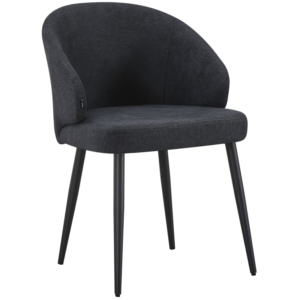 Selsey Polsterstuhl mit Flechtgewebe, Graphitgrau style modern Schwarz Stoff