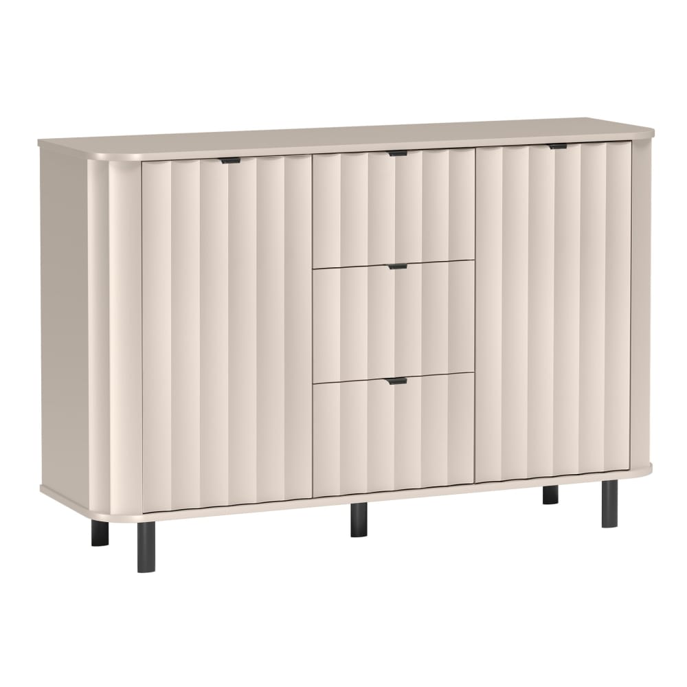 Selsey Sideboard 2-türig mit drei Schubladen Kaschmirgrau, 137 cm style modern Taupe Spanplatte