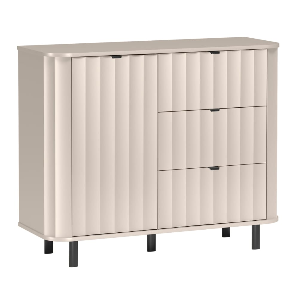 Selsey Sideboard 1-türig mit drei Schubladen Kaschmirgrau, 111 cm style modern Taupe Spanplatte