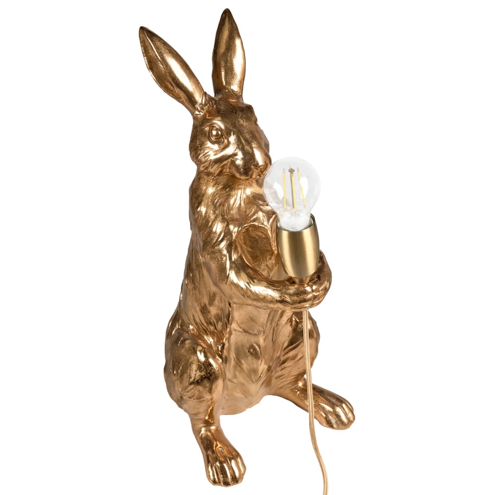 Lampe à poser lapin doré — vue 4