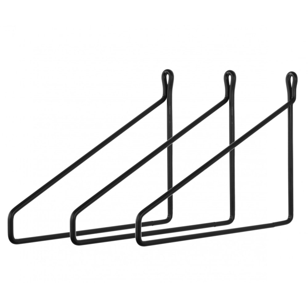 Lot de 3 equerre murale support metal pour etagere tablette en bois