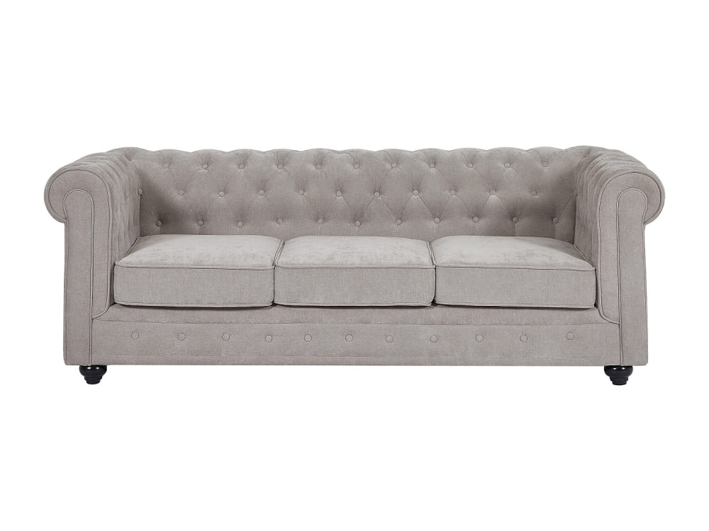 Canapé fixe  3 places gris