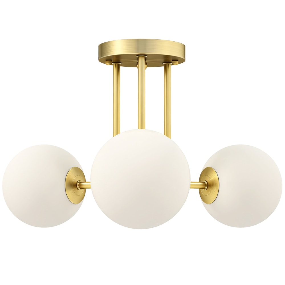 Homcom LED-Deckenleuchte 3x G9, Goldmetall & Kunststoff style modern Gold