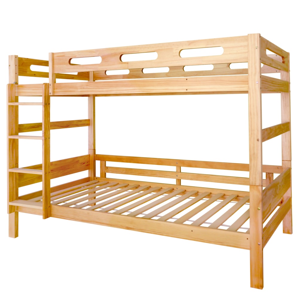 Etagenbett aus Kiefernholz mit Teilungsfunktion 90x200 cm, natur