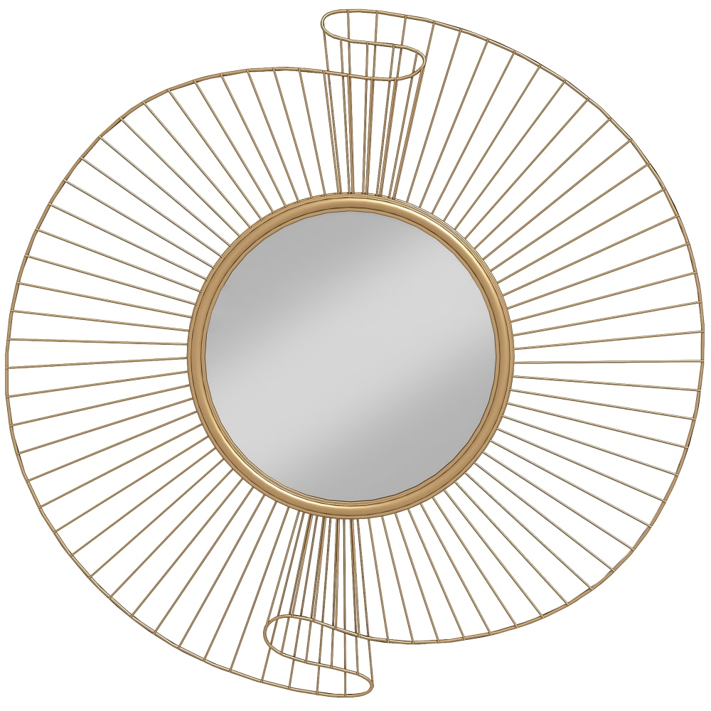 Homcom 360°-Wandspiegel, Metall & goldfarben style modern - Metall