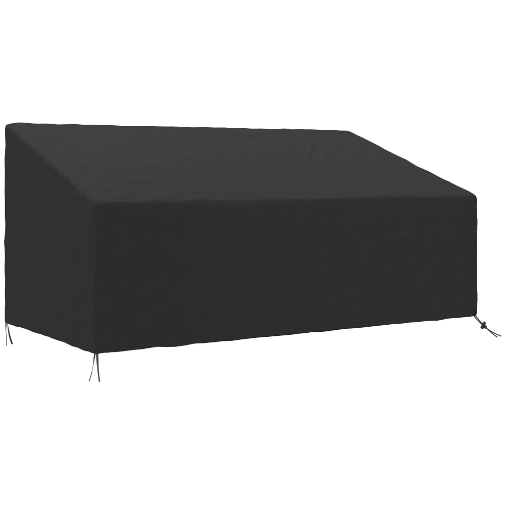 Housse de canapé exterieur imperméable 3 places 600D tissu oxford noir
