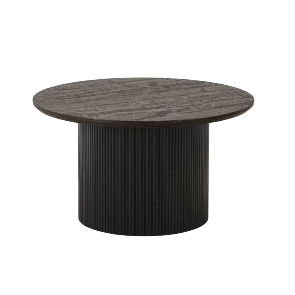 Table basse ø80 cm brun foncé