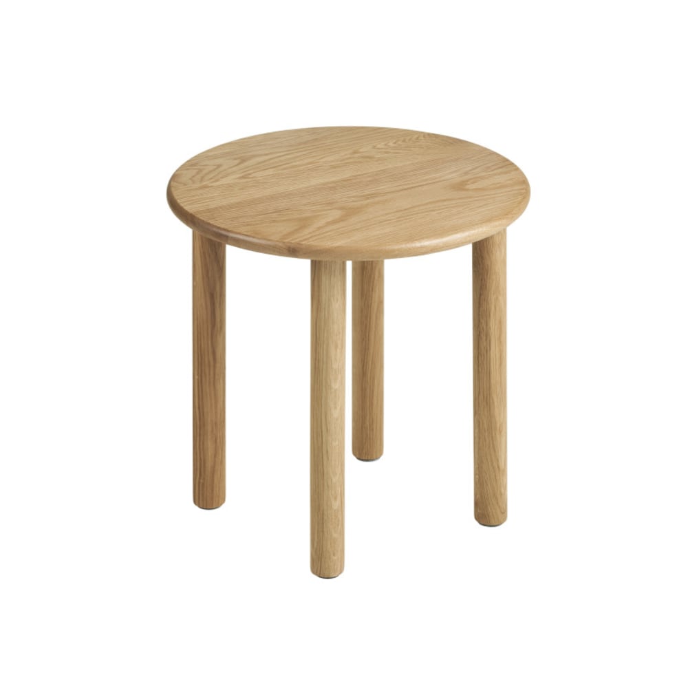 JUR-Table basse en chêne massif nature, ø40 cm