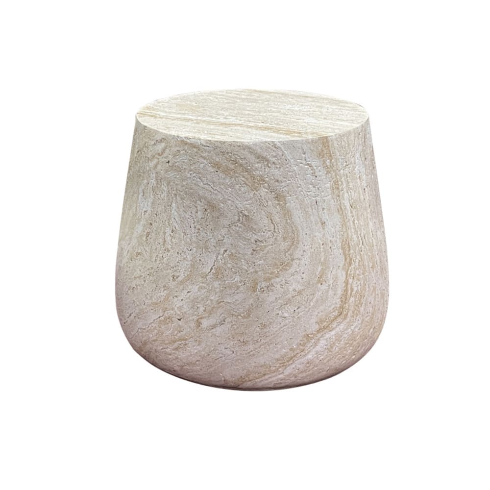 Table d'appoint ton pierre en argile fibrée ø47.5 cm