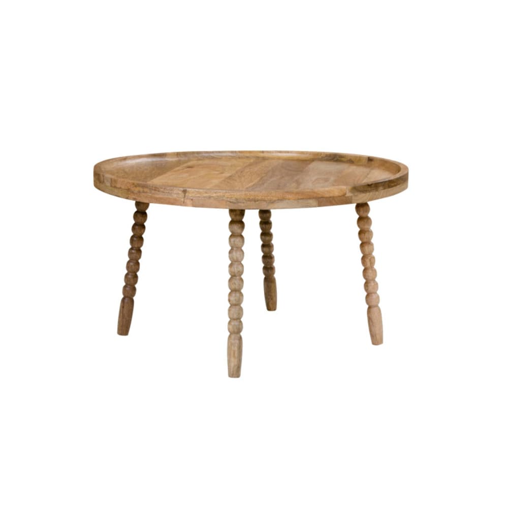 Table basse en bois massif naturel ø60 cm