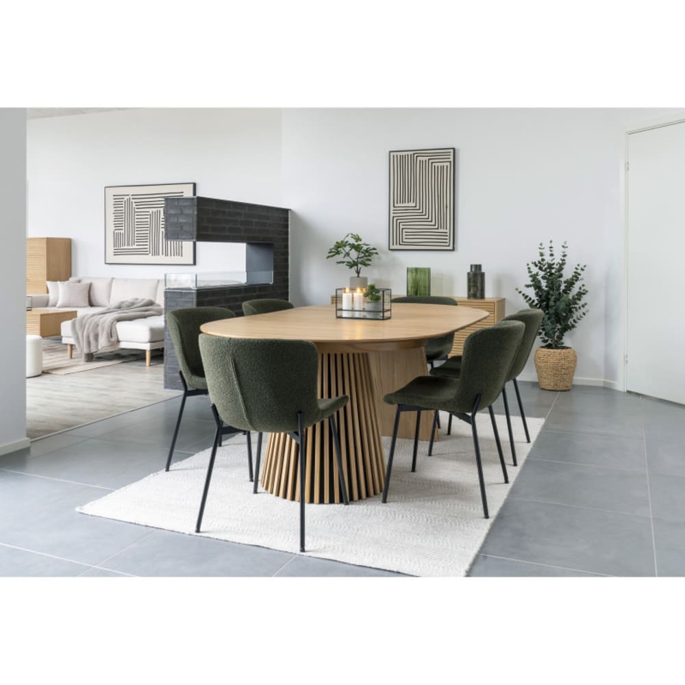 Ausziehtisch Ø120cm (160/200) Eiche - Maisons Du Monde