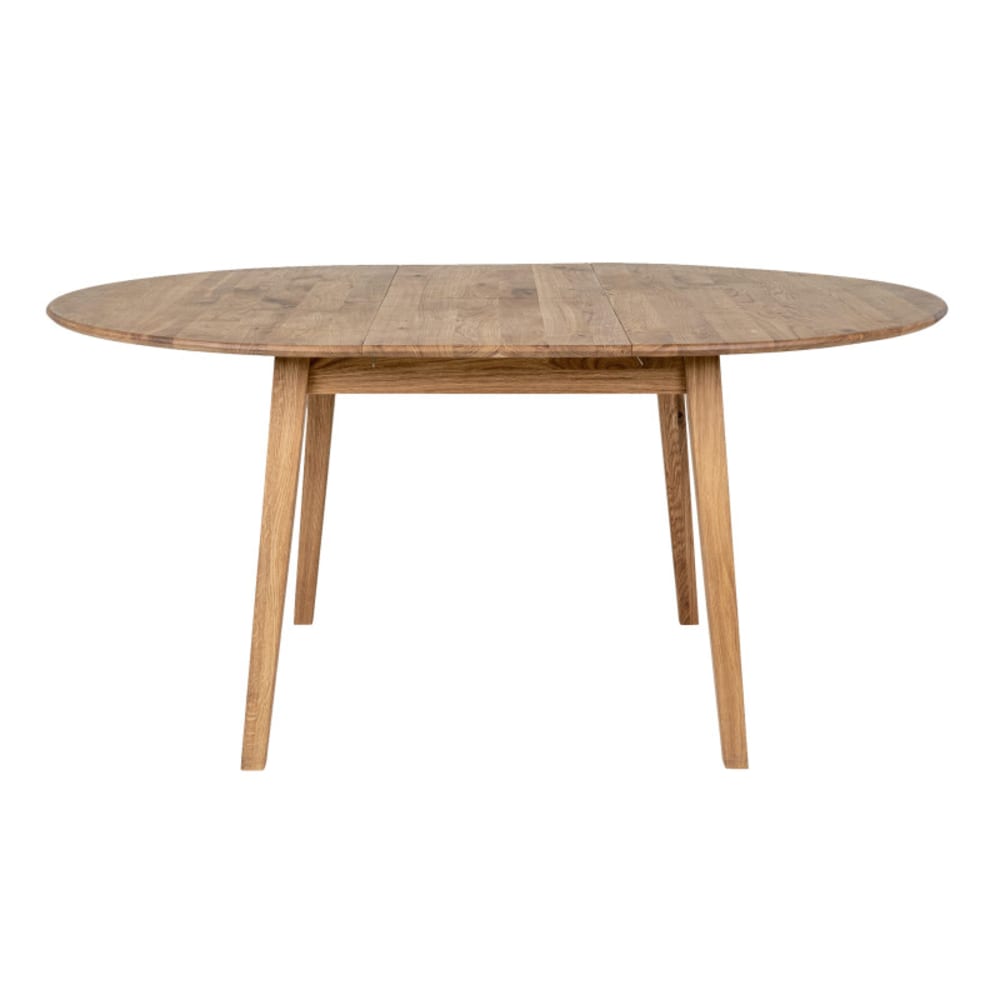 MEGEVE- Table à manger avec allonge papillon chêne ø118/158 cm