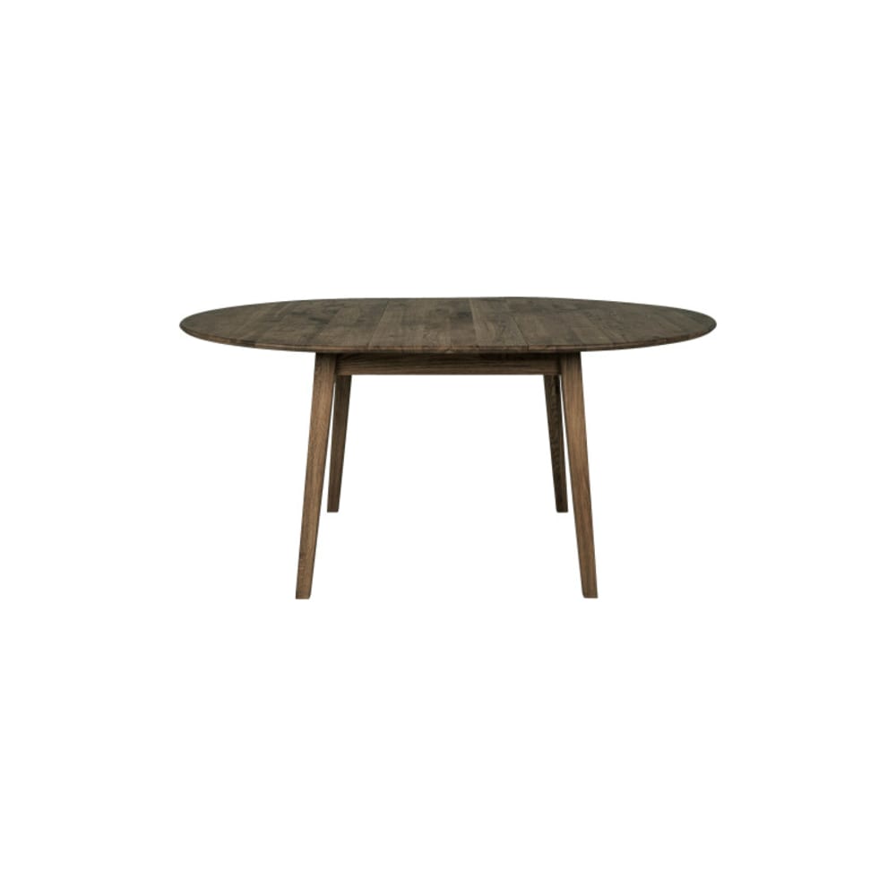 Table à manger avec allonge papillon chêne fumé ø118/158 cm