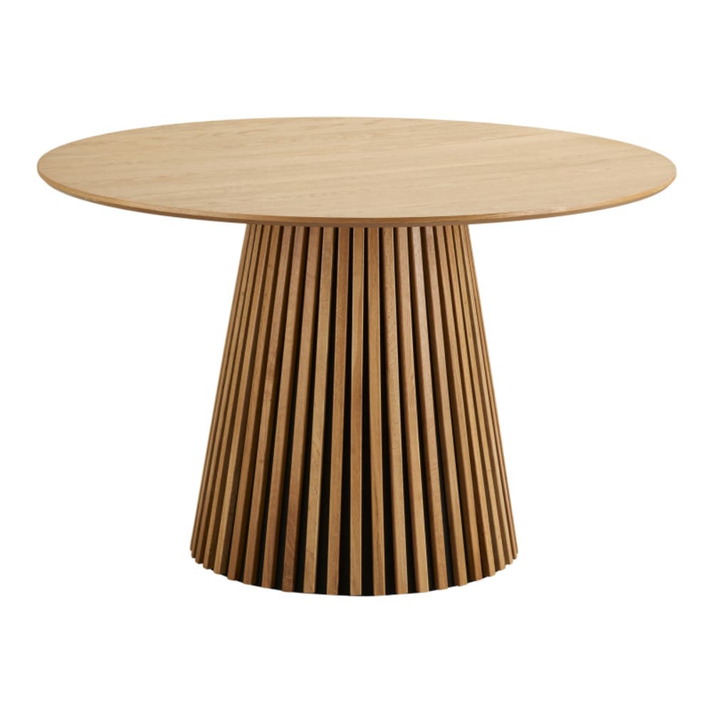 Moloo Runder Esstisch für 4 Personen Ø 120 cm Eiche style modern Braun Holz