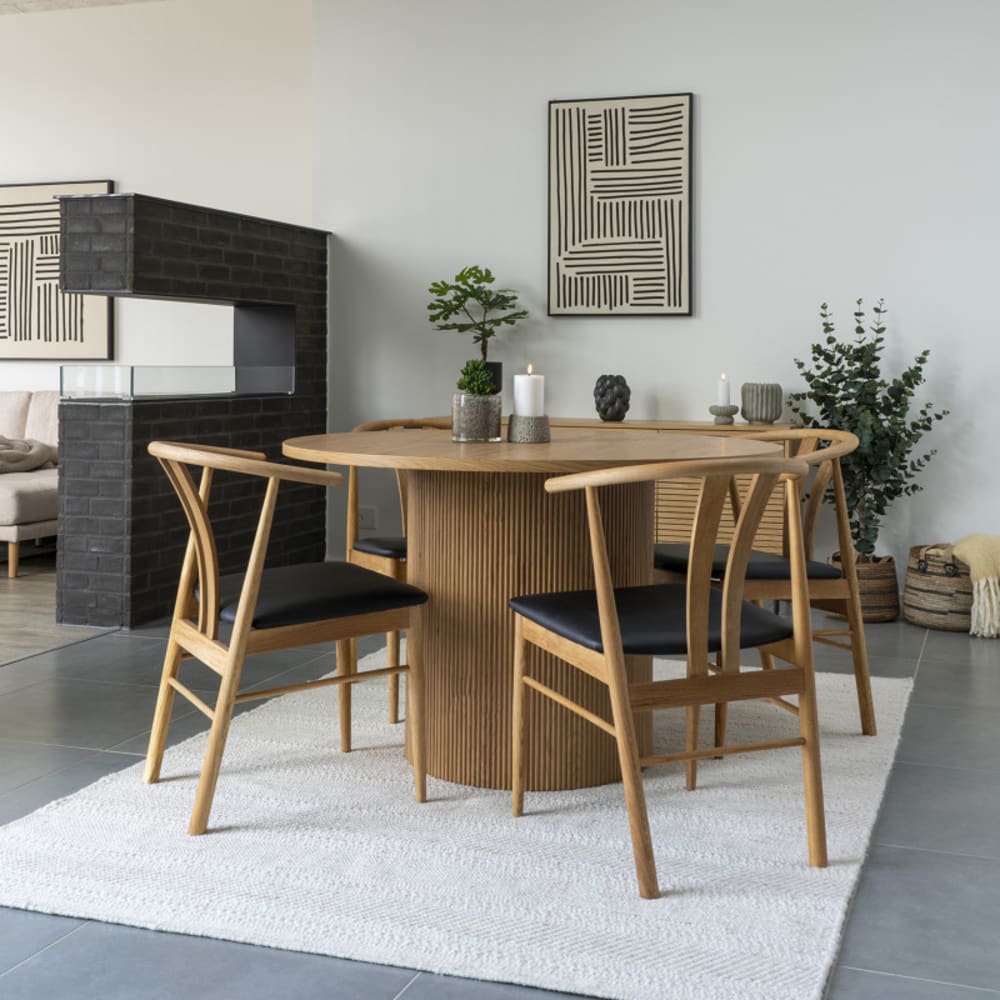 Runder Esstisch für 4 Personen Ø 120 cm natur - Maisons Du Monde