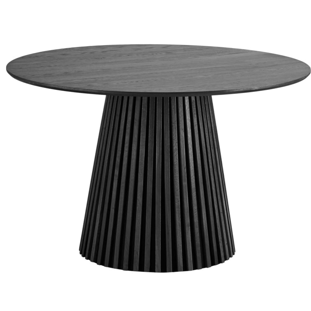 Table à manger ronde 4 personnes ø120 cm chêne noir