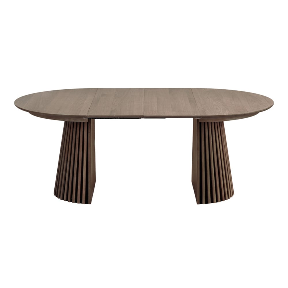Moloo Ausziehtisch Ø120cm (160/200cm) geräucherte Eiche style modern Braun Holz