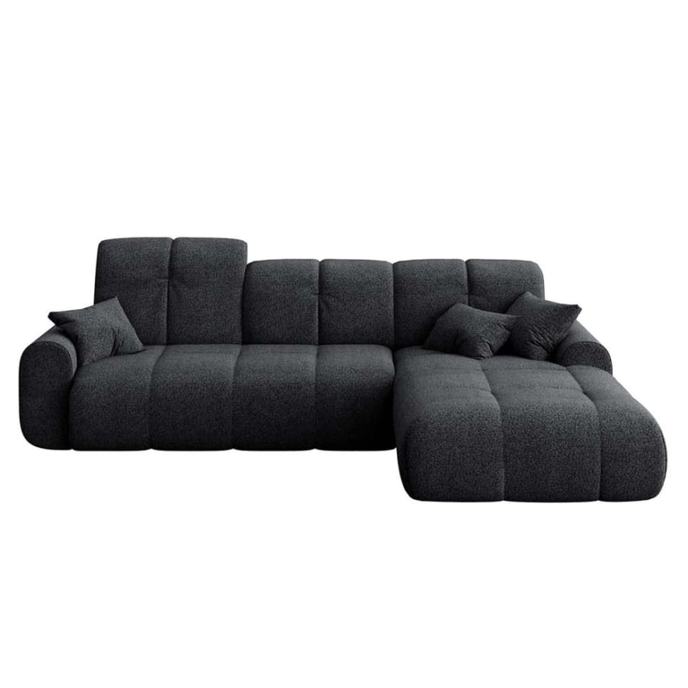 Canapé d'angle droit anthracite 4 places