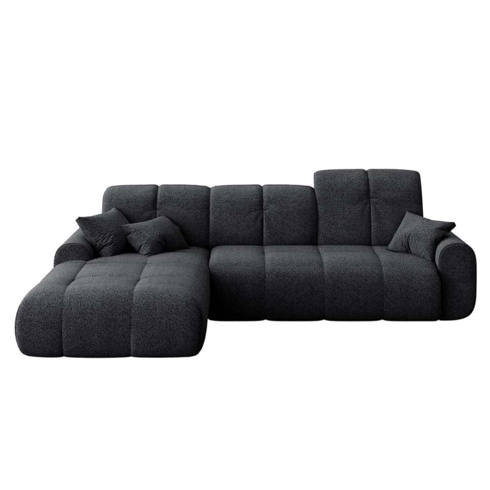 Canapé d'angle gauche anthracite 4 places