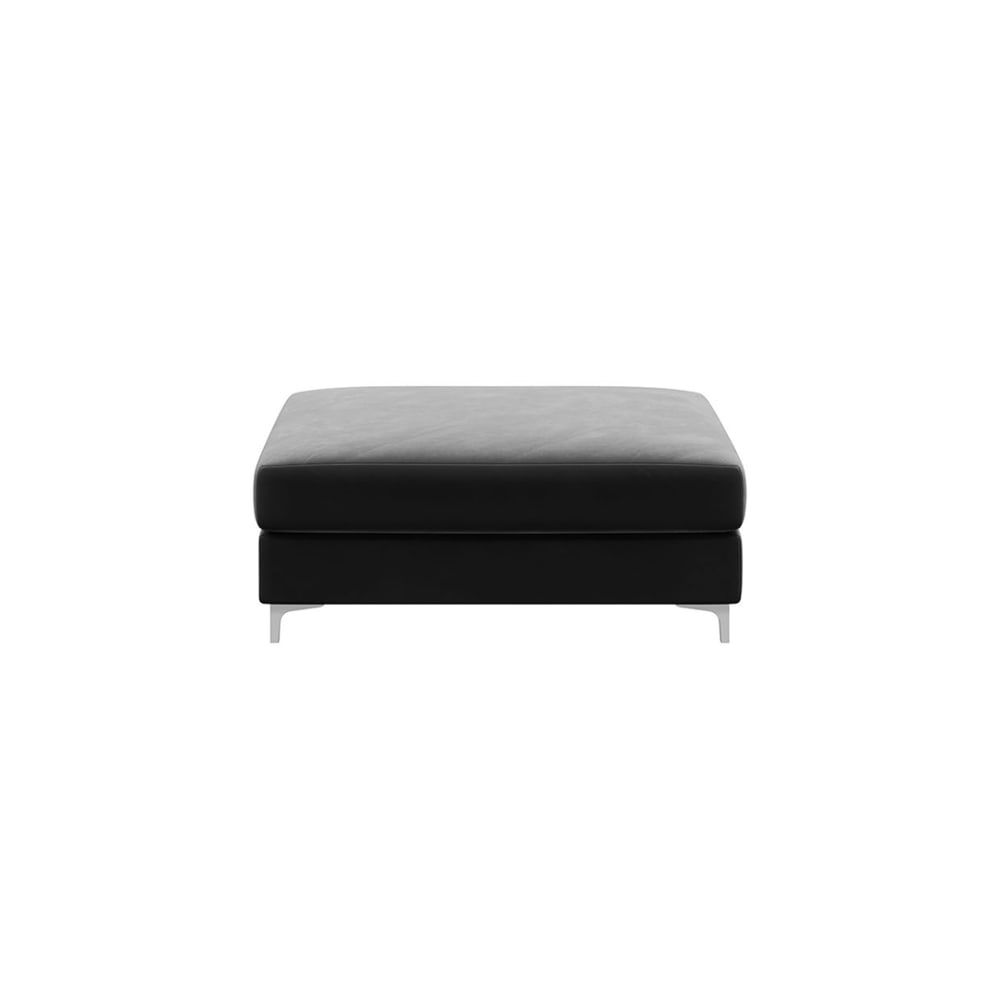 Pouf gris argenté l115