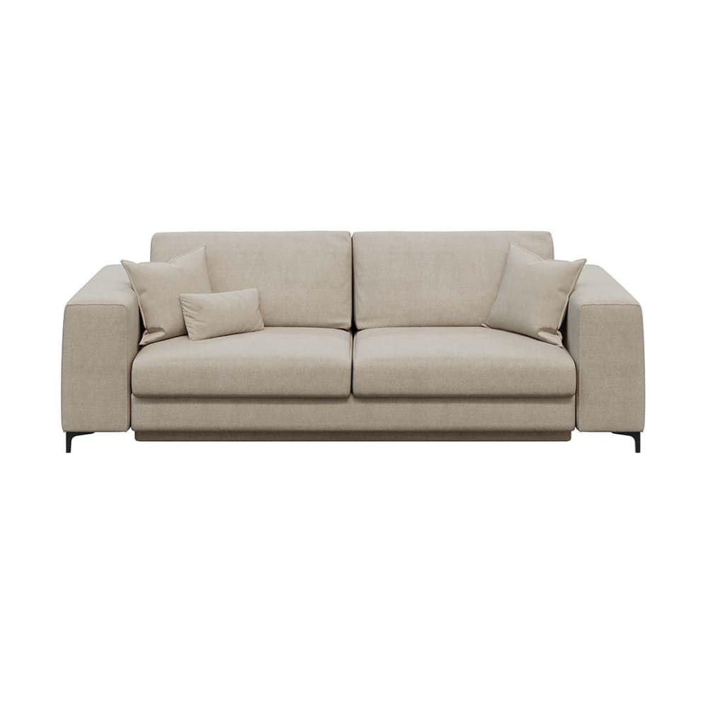 Canapé convertible beige clair 3 places