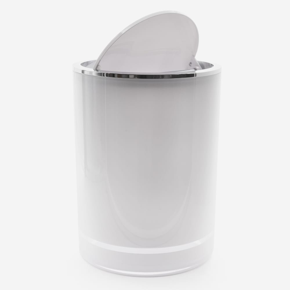 poubelle acrylique blanche