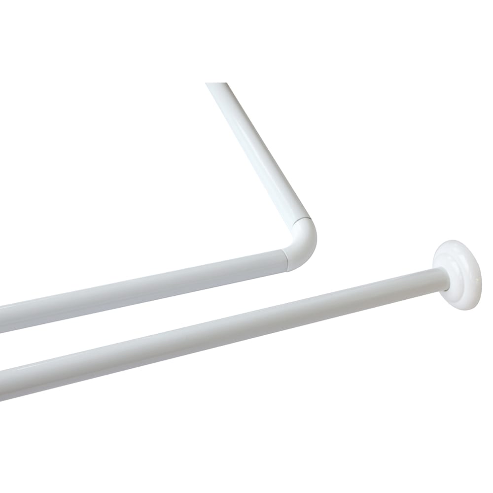 Barre de douche extensible en aluminium blanc