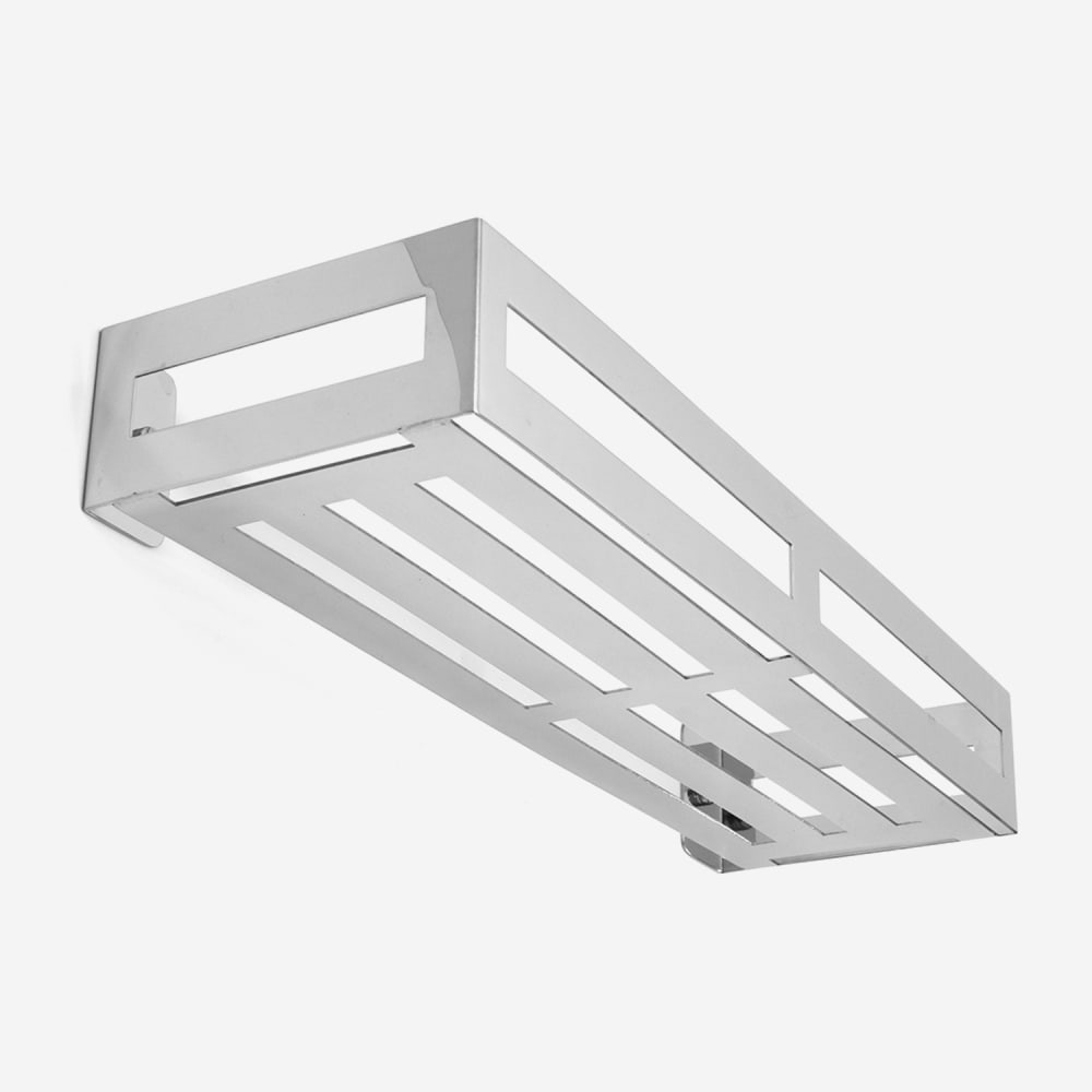 Etagère murale en inox brillant