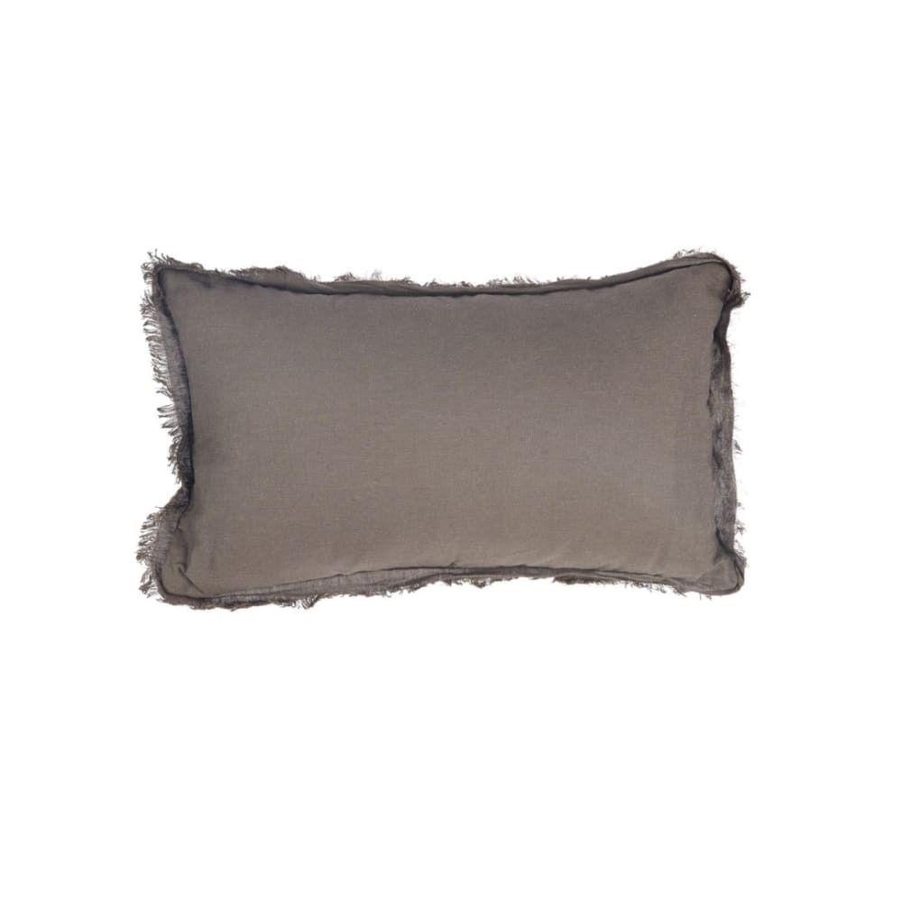 Bazar Bizar Leinenkissenbezug in braun, 30x50x2cm Grau Leinen