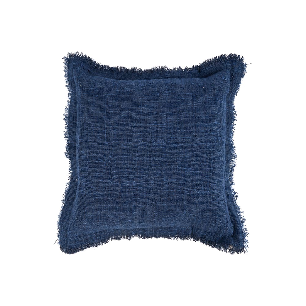 Bazar Bizar Kissenbezug aus baumwolle und leinen in indischblau, 50x50x2cm - -