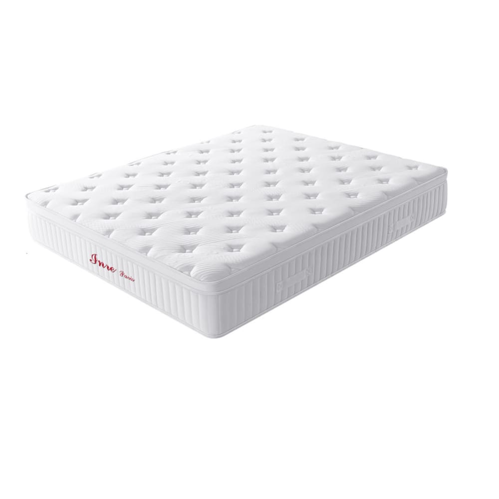 INRE Hypoallergene Matratze reversible mit Memory-Schaum 140x200x30 cm Weiß Öko-Tex Zertifikat Baumwolle