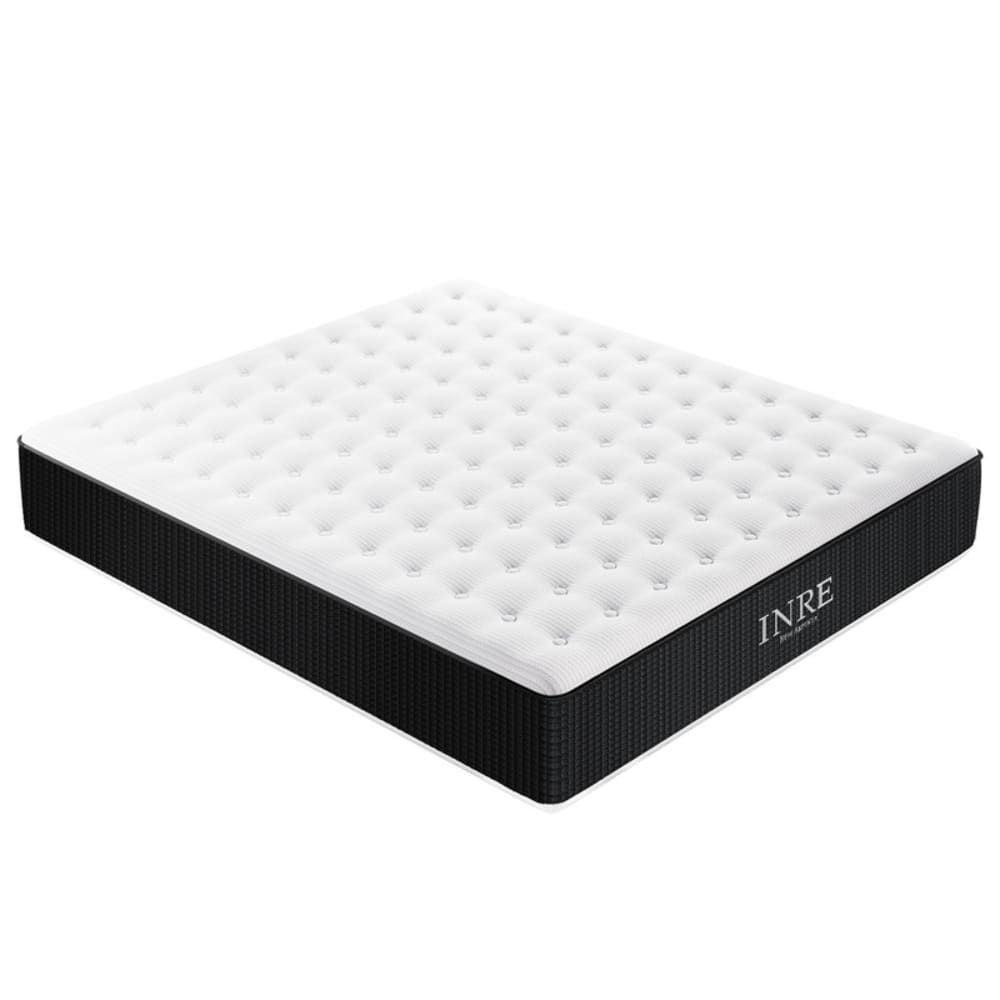 INRE Matratze reversible Memory hypoallergen 140x190x30 cm Weiß Baumwolle
