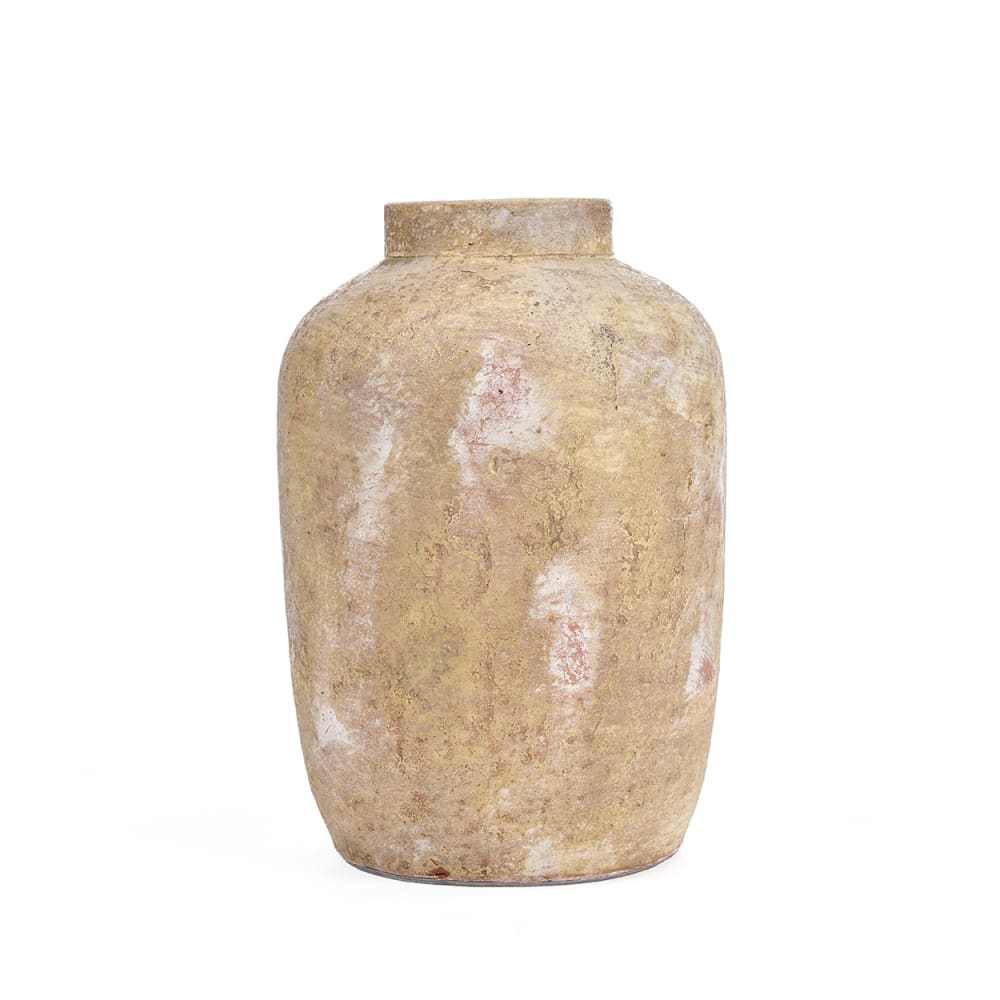 Vase terre cuite crème 20x20x30cm