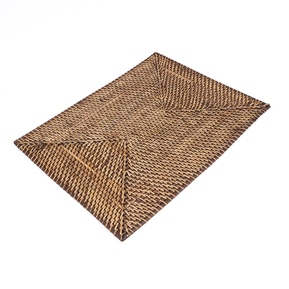 Set de table rotin marron 30x40x1,5cm