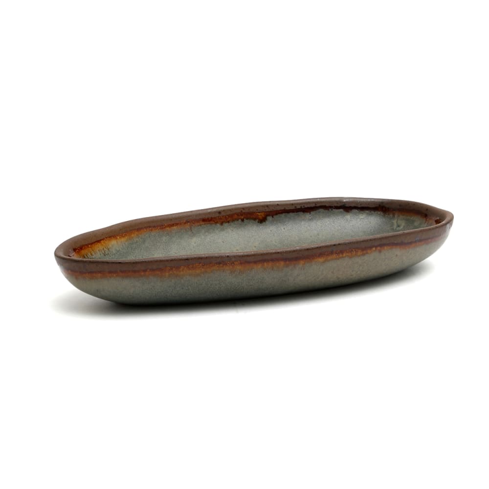 Plat de service en céramique multicolore 23,5x12,5x3cm