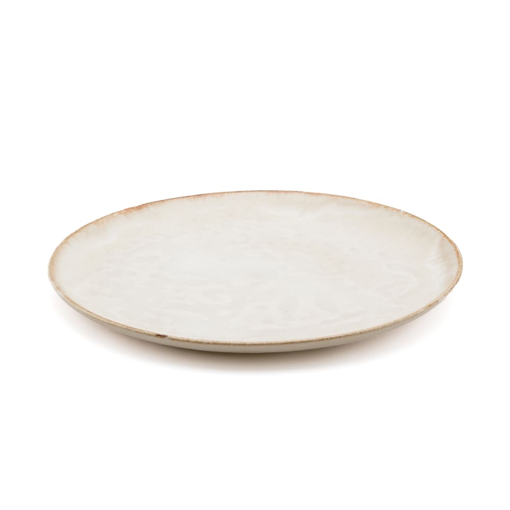 Assiette plate en céramique blanc 28x28x2,4cm