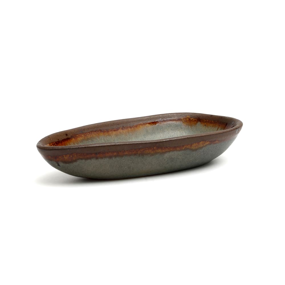 Plat de service en céramique multicolore 17x9,5x3cm