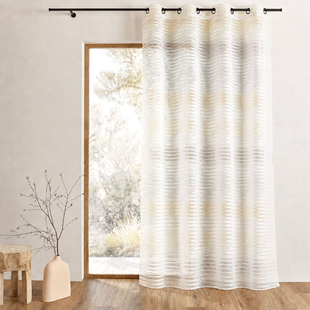 Voilage en jacquard fantaisie - rayures