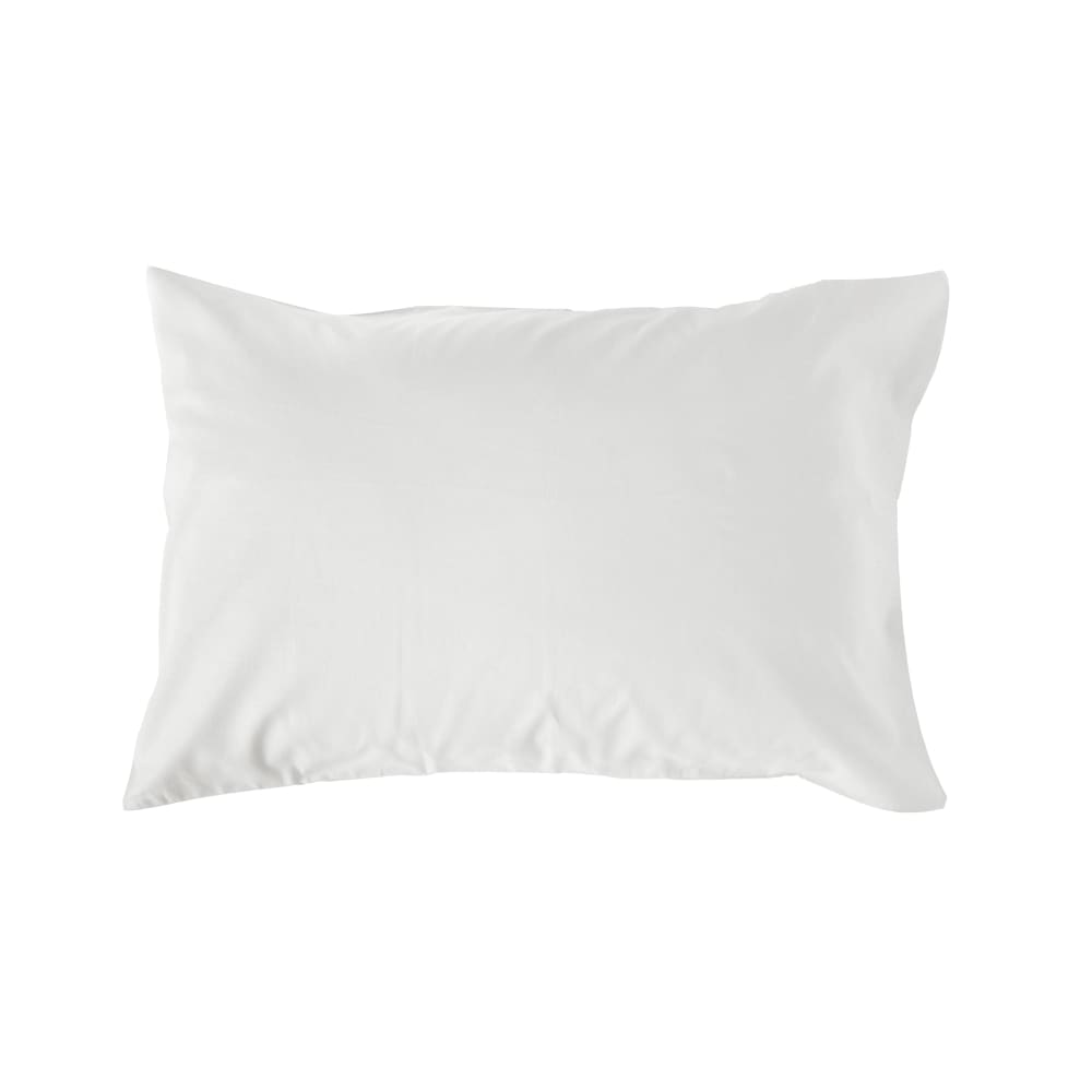 Taie d'oreiller 75% coton 25% lin 50 x 70 cm blanc