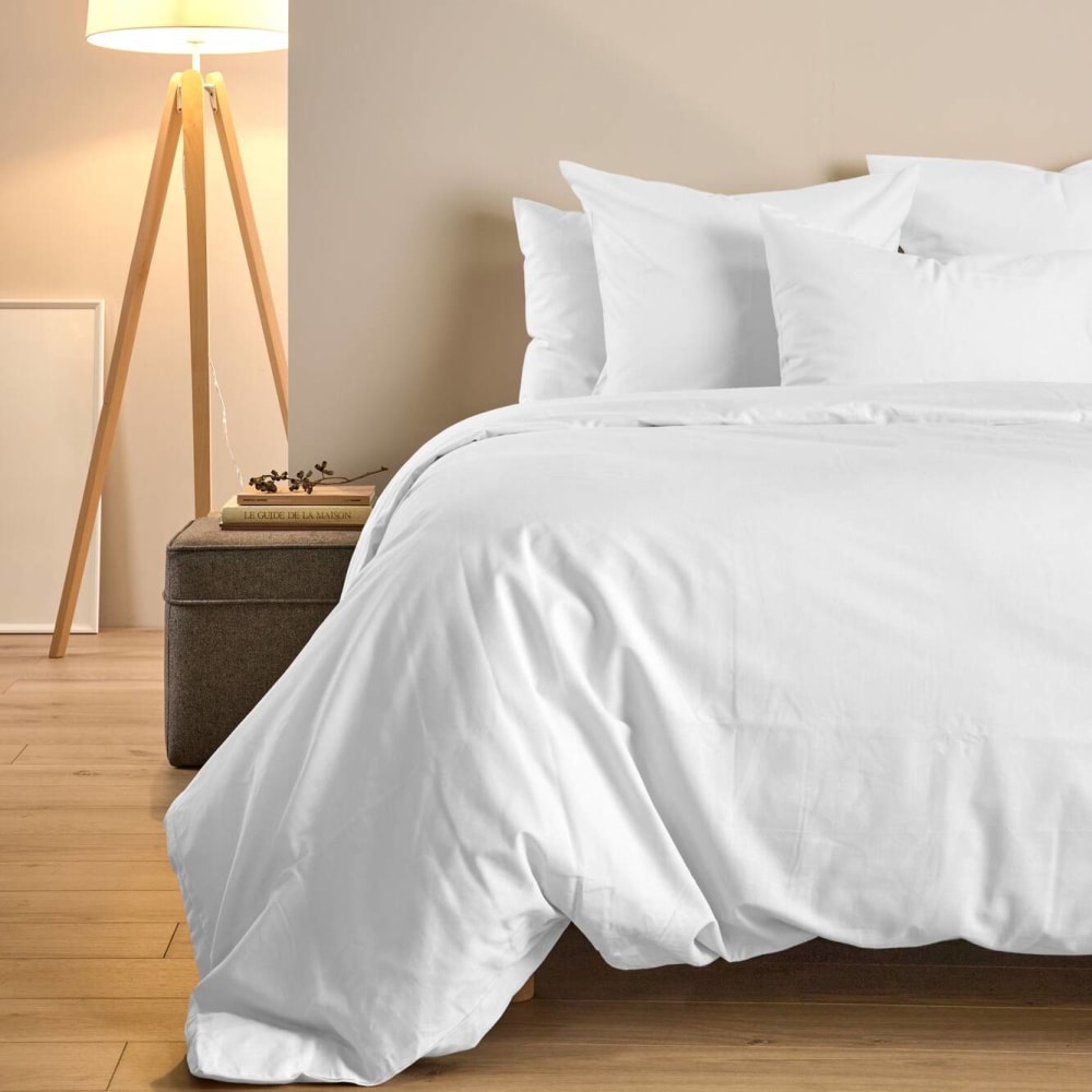 Taie d'oreiller 75% coton 25% lin 50 x 70 cm blanc — vue 3