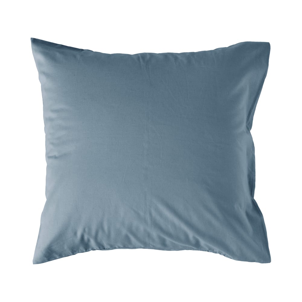 Taie d'oreiller 75% coton 25% lin 65 x 65 cm bleu gris