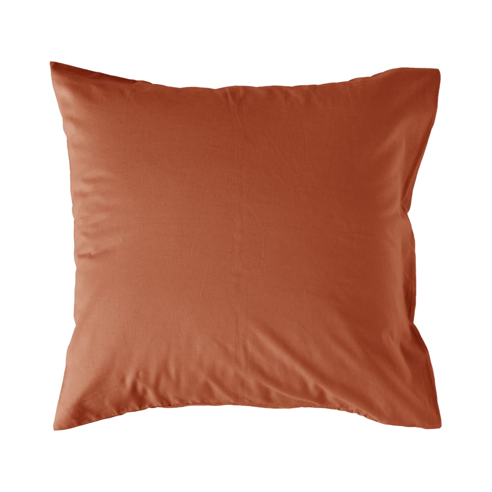 Taie d'oreiller 75% coton 25% lin 65 x 65 cm terracotta