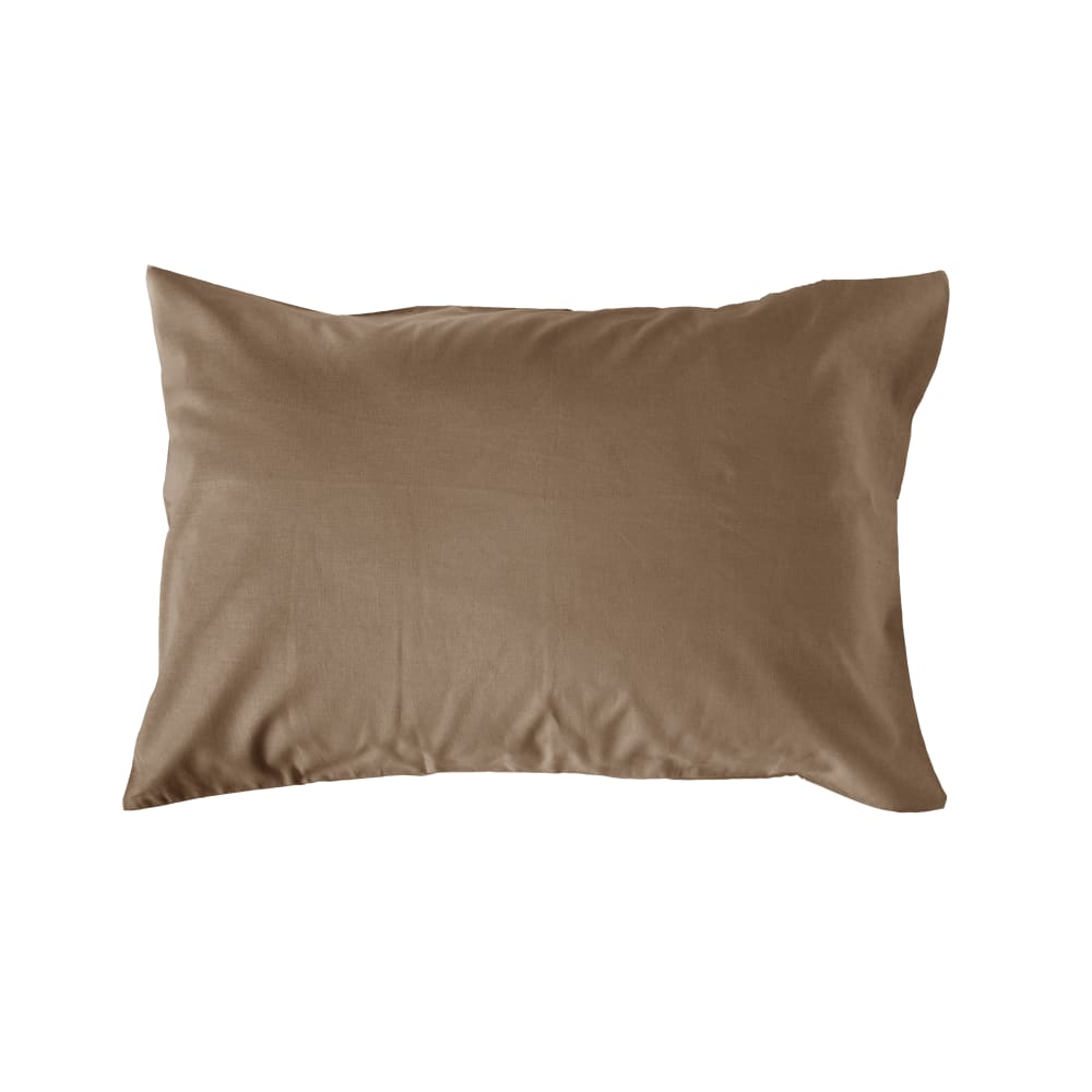 Taie d'oreiller 75% coton 25% lin 50 x 70 cm taupe