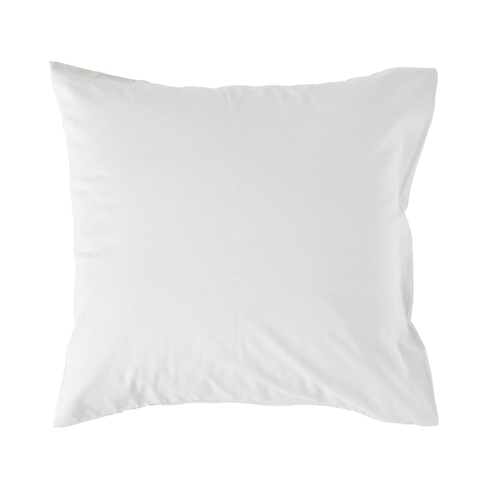 Taie d'oreiller 75% coton 25% lin 65 x 65 cm blanc