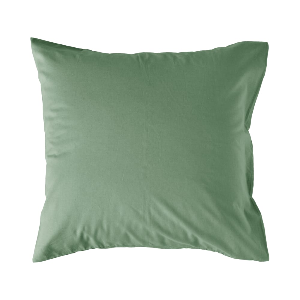 Taie d'oreiller 75% coton 25% lin 65 x 65 cm vert amande